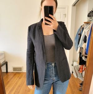 AYR The Rumpled Linen Blazer Black 6